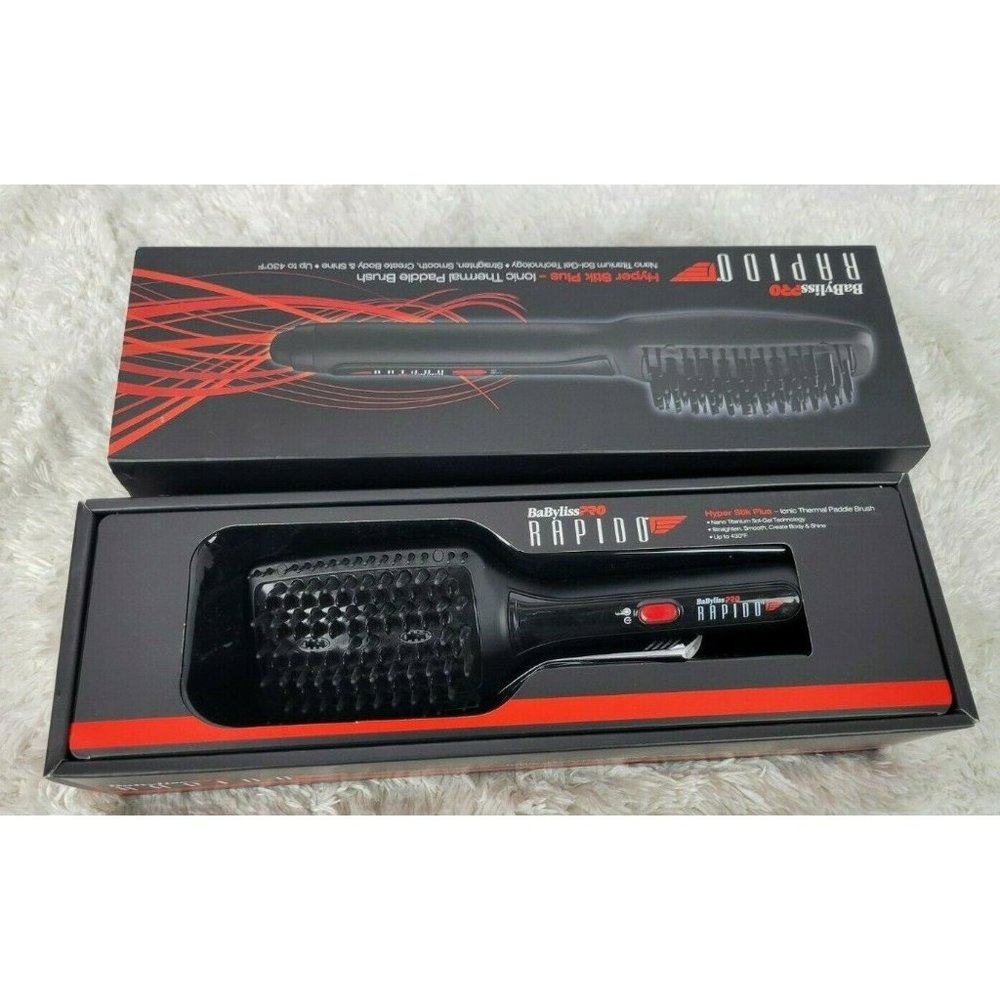 BaByliss PRO Rapido Hyper Stik Plus Ionic Thermal Paddle Brush 2017 BABRPHB-320